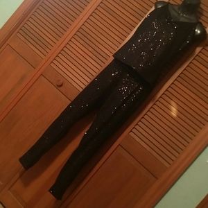 Sequin leggings and tank